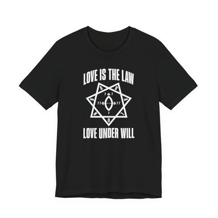 Star of Babalon Unicursal Hexagram T-Shirt | Thelema Love Is The Law Tee | 2