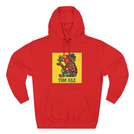 YUM KAX Mayan Corn God Hoodie | Mesoamerican Art Unisex Pullover V1