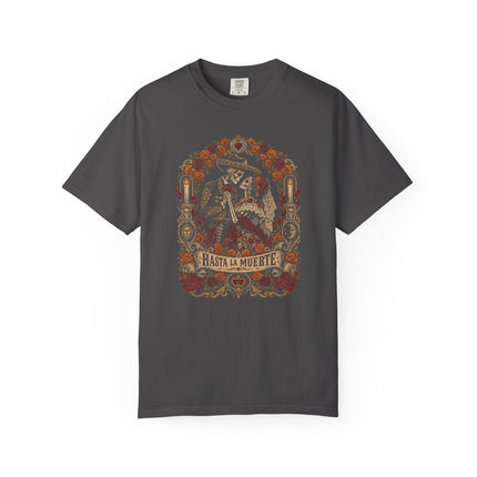 Hasta La Muerte T-Shirt | Skeleton Couple and Floral Romance