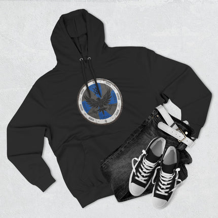 Viking Raven Shield Hoodie - Norse Mythology Warrior Pagan Art