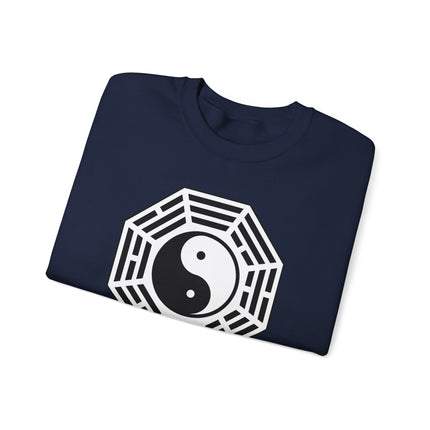 Unisex pullover graphic featuring Bagua and Yin Yang symbols for martial arts style.