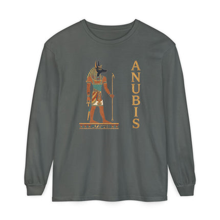 Egyptian God Anubis T-Shirt | Jackal-Headed Deity Art Long Sleeve Tee