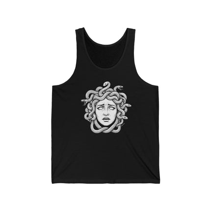 Medusa Head Tank Top | Greek Mythology Snake Hair Graphic Tee Head