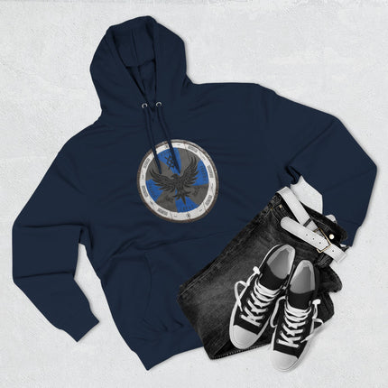 Viking Raven Shield Hoodie - Norse Mythology Warrior Pagan Art