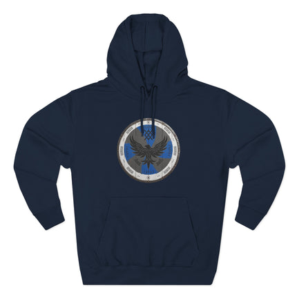 Viking Raven Shield Hoodie - Norse Mythology Warrior Pagan Art