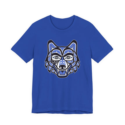 Northwest Coast Wolf Head T-Shirt | Indigenous Tribal Art Graphic Tee | Wolf