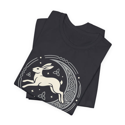 Celtic Hare Moon Mandala Design T-Shirt | Pagan Mythology Tee