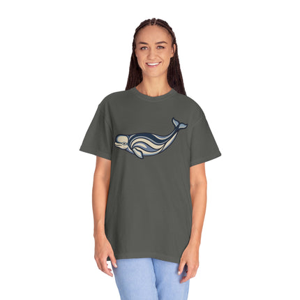 Inuit Inspired Beluga Whale T-Shirt | Indigenous Art Marine Graphic
