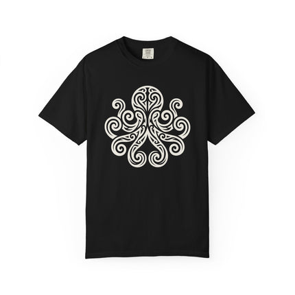 Tribal Octopus T-Shirt | Celtic Swirl Kraken Graphic Tee | Comfort Colors