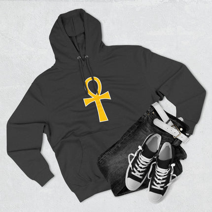 Golden Ankh Graphic Hoodie | Ancient  Egyptian Mythology Graphic Pullover V2