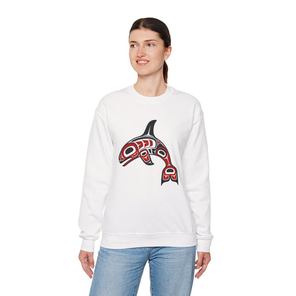 Pacific Northwest orca whale formline art sweatshirt.