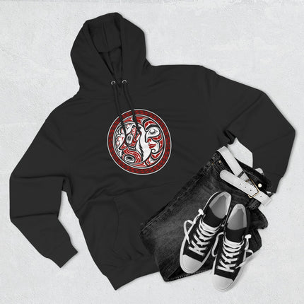 Formline Grandmother Moon Sacred Circle Hoodie | Tribal Mask Art