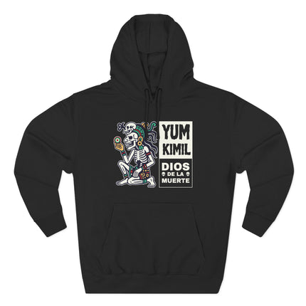 Yum Kimil Mayan Death God Skeleton Hoodie | Mesoamerican Deity Pullover V2