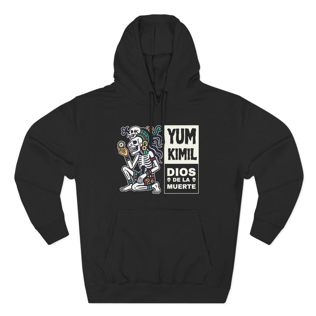 Yum Kimil Mayan Death God Skeleton Hoodie | Mesoamerican Deity Pullover V2