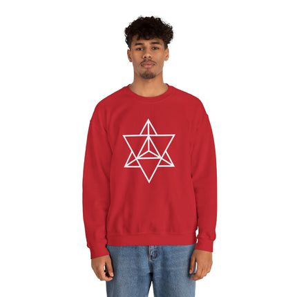Merkaba Sacred Geometry Sweatshirt | Mystical Symbolic Unisex Pullover | V2
