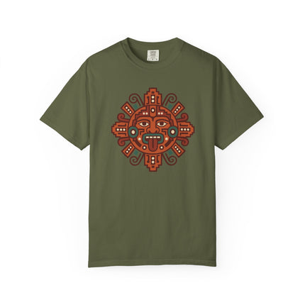Mayan Sun T-Shirt | Terracotta Mesoamerican Inspired Graphic Tee