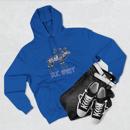 Elk Spirit Native American Art Hoodie | Tribal Wildlife Pullover Hoodie