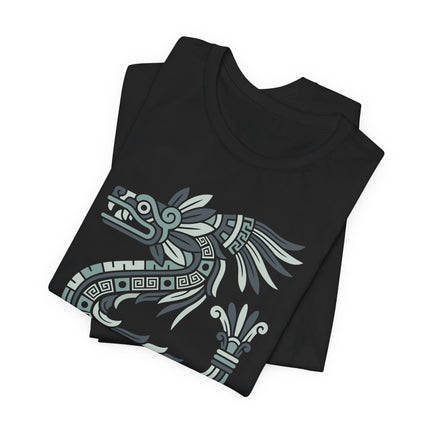 Mayan Feathered Serpent T-Shirt | Kukulkan Geometric Graphic Tee