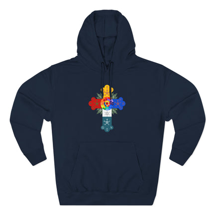 Rosy Cross Occult Art Hoodie - Sacred Geometry Graphic