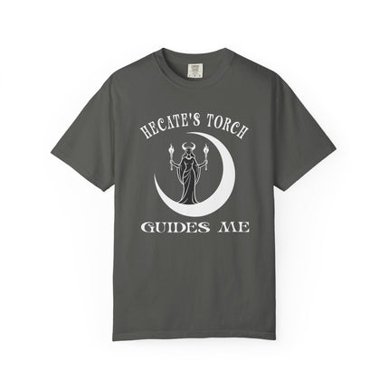 Hecate's Torch Greek Mythology Graphic Tee - Occult Crescent Moon Shirt