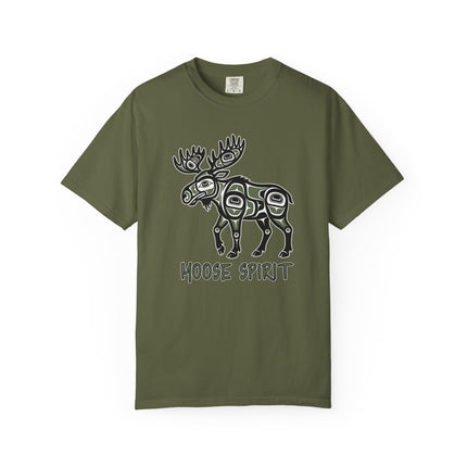Moose Spirit Graphic Tee - Indigenous Style Formline Art T-Shirt