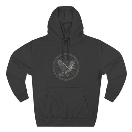 Norse Flying Raven Hoodie | Viking Graphic Unisex Pullover V5