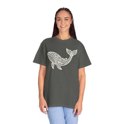 Intricate Tribal Whale T-Shirt | Ocean Animal Graphic Tee | Comfort Colors