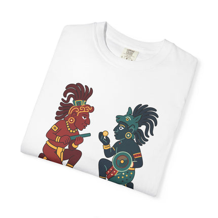 Hunahpu & Xbalanque Mayan Mythology T-Shirt | Popol Vuh Graphic Unisex Tee | V1