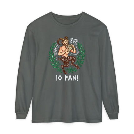 Io Pan Greek God Long Sleeve T-Shirt | Panpipes Mythology Graphic Tee