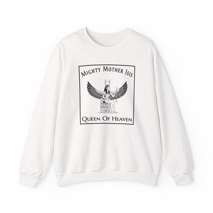 Mighty Mother Isis Egyptian goddess queen of heaven graphic sweatshirt design.