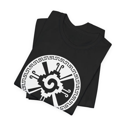 Hunab Ku Symbol T-Shirt | Black and White Circular Spiral Design Tee