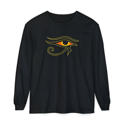 Eye of Ra Long Sleeve T-Shirt | Egyptian Sun Symbol Graphic Tee