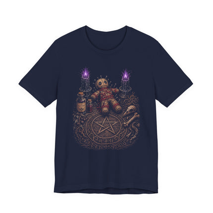 Dark Magic Ritual Table Graphic Tee - Occult Pentagram T-Shirt