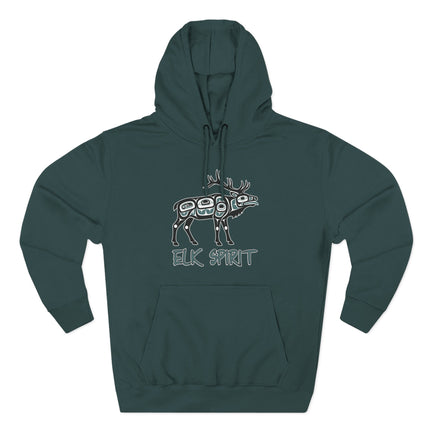 Elk Spirit Native American Art Hoodie | Tribal Wildlife Pullover Hoodie