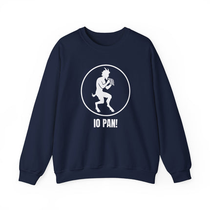 IO PAN! God Satyr graphic sweatshirt featuring Thelema and Crowley occult art.