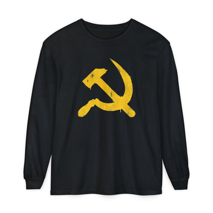 Hammer and Sickle Long Sleeve T-Shirt | Soviet Symbol Graphic