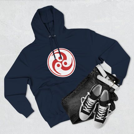 Tomoe Mitsudomoe Japanese Symbol Hoodie | Shinto Unisex Pullover Hoodie