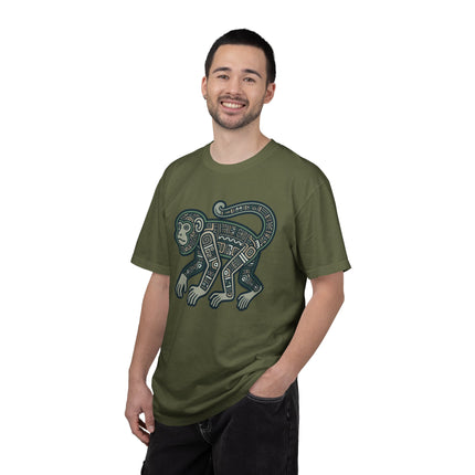 Mayan Monkey T-Shirt | Tribal Geometric Symbol Ancient Art Tee