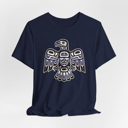 Haida Style Hawk T-Shirt | Pacific Northwest Indigenous Art Formline | Hawk