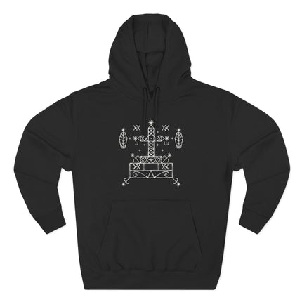 Baron Samedi Veve Hoodie | Voodoo Mystic Cross Art Pullover