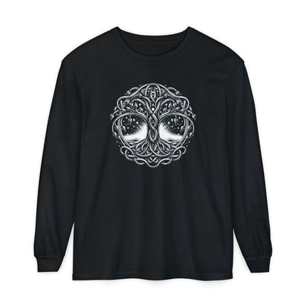 Tree of Life Long Sleeve T-Shirt | Celtic-Inspired Knotwork Graphic Tee
