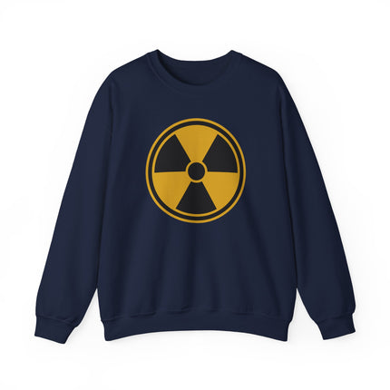 Radiation Hazard Symbol Sweatshirt | Nuclear Warning Graphic Pullover Sweatshirt