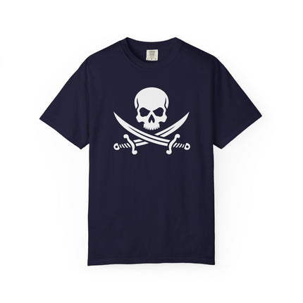 Jolly Roger Skull and Cutlass T-Shirt - Pirate Symbol Graphic Tee