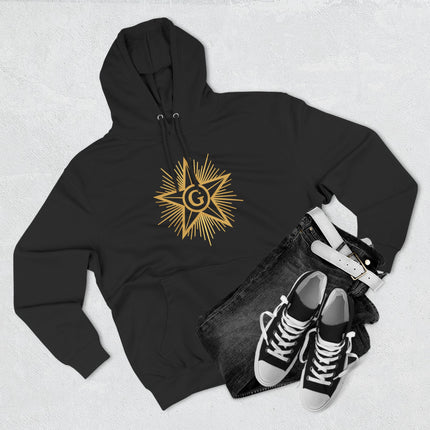 Freemason Blazing Star Hoodie - Masonic Enlightenment Graphic Pullover