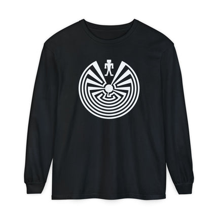 Man in the Maze Long Sleeve T-Shirt | Southwest Labyrinth Symbol