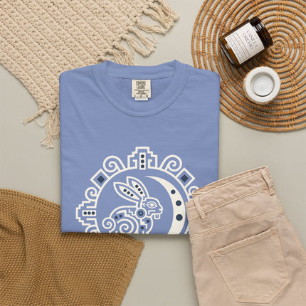 Mayan Rabbit Moon T-Shirt | Green Celestial Animal Graphic Tee