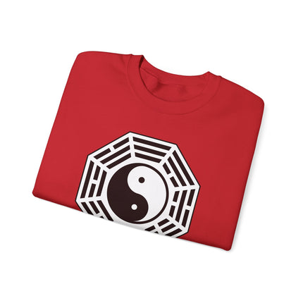 Unisex pullover featuring a symbolic Bagua and Yin Yang graphic print for martial arts enthusiasts.