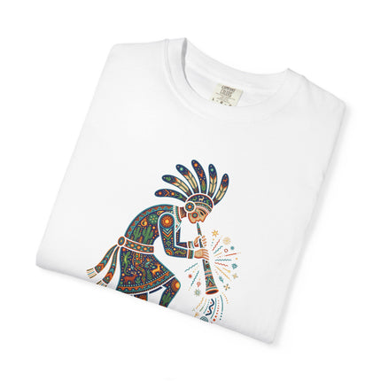 Southwestern Flute Player T-Shirt - Colorful Art Graphic Tee