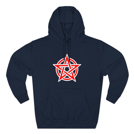 Pentagram Red Graphic Hoodie | Mystical Pentacle Unisex Pullover V2