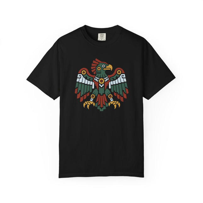 Aztec Eagle T-Shirt | Spread-Wing Bird with Geometric Feather Art Tee